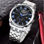 Mens Watches Luxury Full Steel Black Quartz Waterproof Watch Men Date Calendar