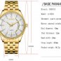 Mens Watches Stainless Steel Quartz White Wrist Watch Luxury Casual Waterproof