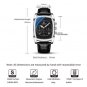Watch Men Quartz Sport Silver Chronograph Clock Male Date Calendar Leather