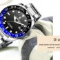 Men Business Sport Watches Men's Quartz Clock Black Blue Full Steel Waterproof Wrist Watch
