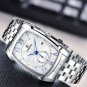 Men Full Steel White Watch Men Quartz Watch Analog Waterproof Chronograph Clock