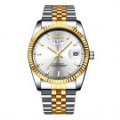 Men Watches Fashion Quartz Silver White Male Wristwatches Analog Calendar Display