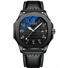 Men's Waterproof Watch Brand Luxury Black Leather Sports Men Quartz Watch