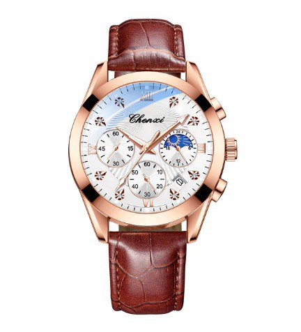 Men Watches Waterproof Brown White Luminous Chronograph Military Clock Luxury Brand