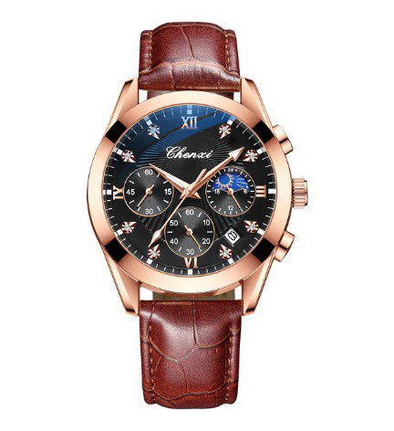 Men Watches Waterproof Brown Black Luminous Chronograph Military Clock Luxury Brand