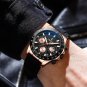 Mens Watches Casual Black Chronograph Brand Luxury Date Waterproof Quartz Watch