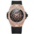 Men Watch Luxury Rosegold Black Business Clock Mens Luminous Quartz Wrist Watch