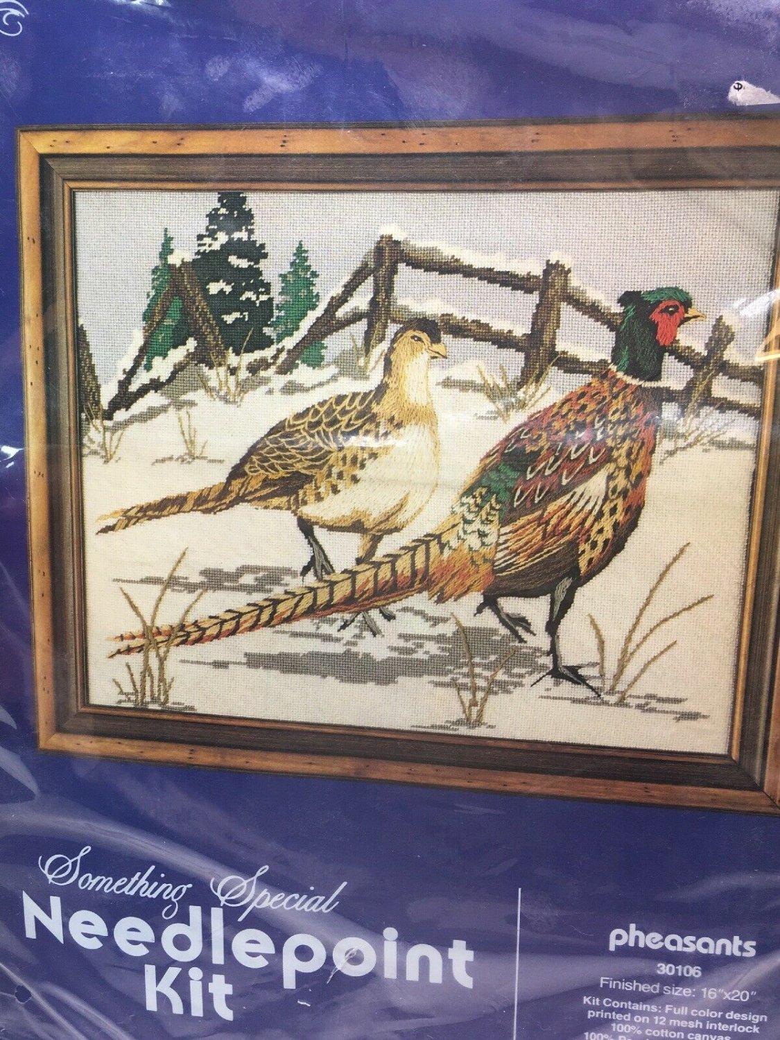 Something Special "Pheasants" Needlepoint Kit; Sealed, 16" x 20"