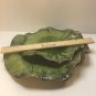 Global Views Green Lilly Pad Platter Plate Dish Home Decor Art - 11" and 8.5"