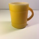 vintage Fire King Coffee Mug yellow Barrell Banded, Anchor Hocking, USA