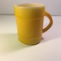 vintage Fire King Coffee Mug yellow Barrell Banded, Anchor Hocking, USA