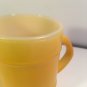 vintage Fire King Coffee Mug yellow Barrell Banded, Anchor Hocking, USA