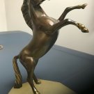 Vintage bronze Horse Marble Agate Ash Tray, Pipe Holder, 1940’s 50’s or 60’s?