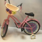 American Girl Our Generation Pink Doll Bicycle w/ Training Wheels Basket