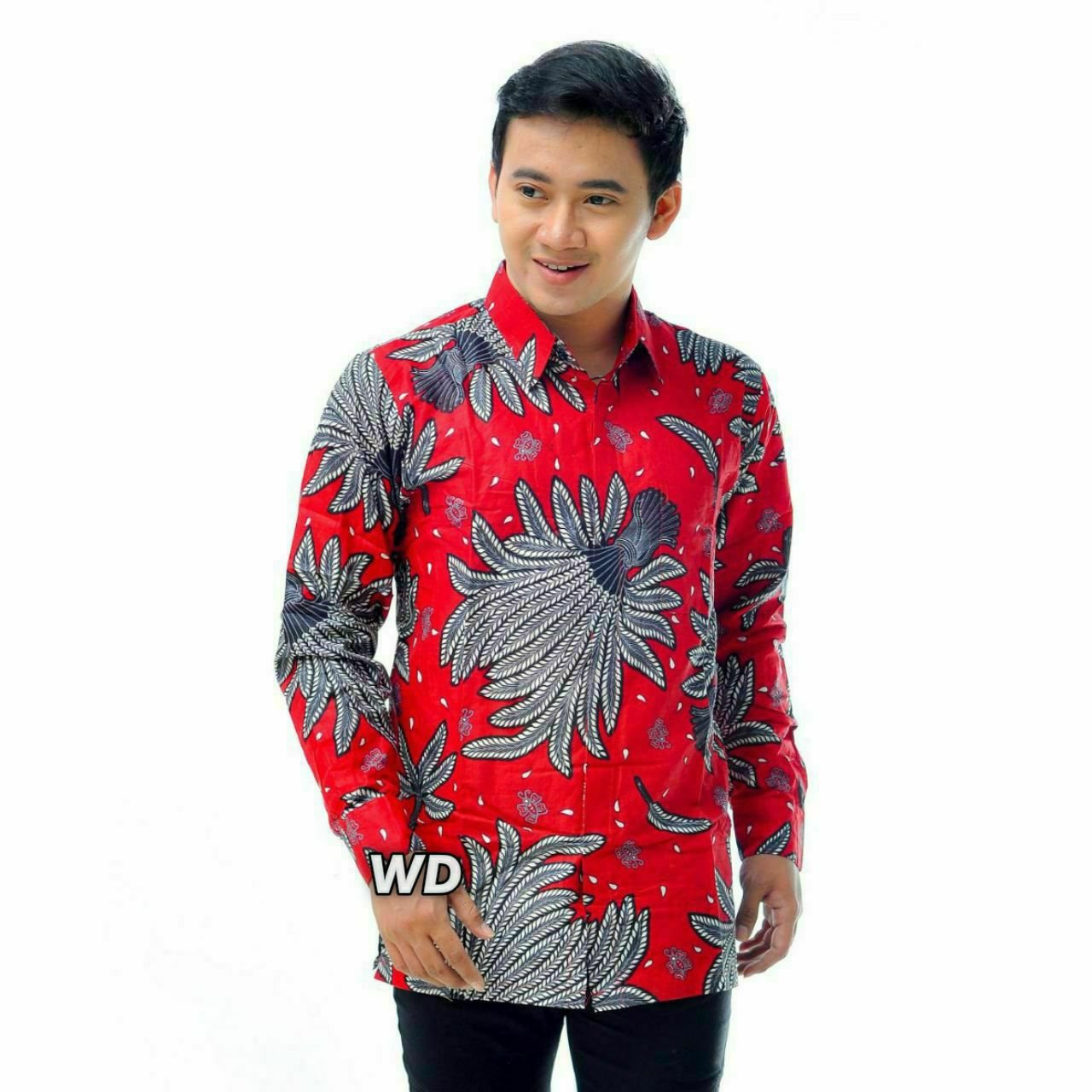 Elegant batik shirt, long sleeve
