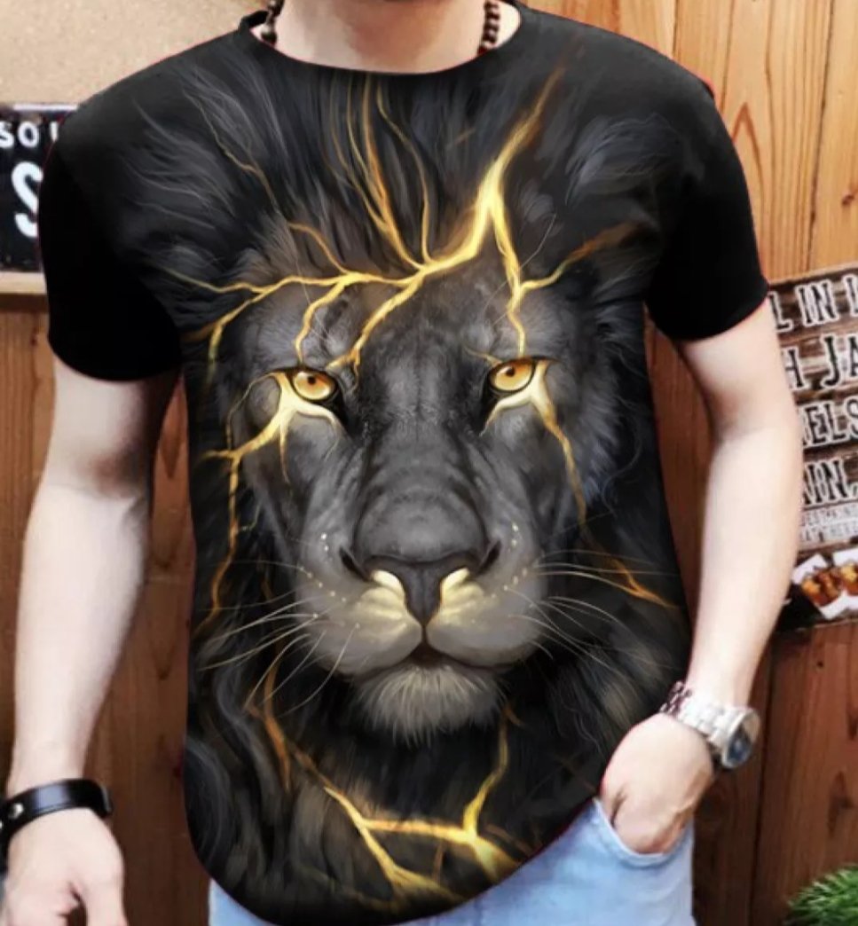 Tiger image distribution shirt