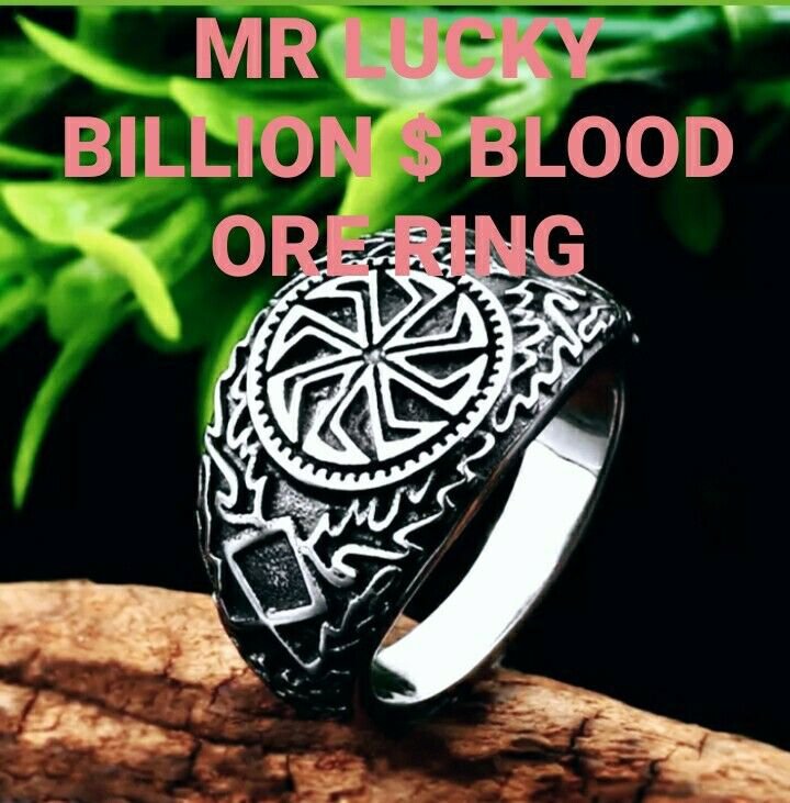MR LUCKY BILLION DOLLAR HOODOO BLOOD ORE RING CASH$ ROLL SUCCESS RITUAL