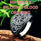 MR LUCKY BILLION DOLLAR HOODOO BLOOD ORE RING CASH$ ROLL SUCCESS RITUAL