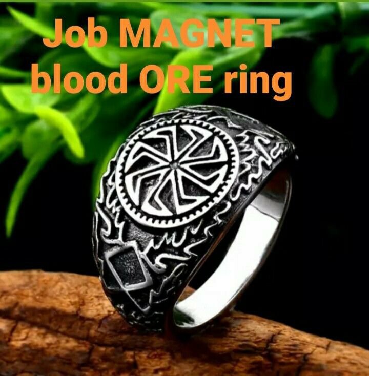 JOB MAGNET BLOOD ORE RING EMPLOYMENT SUCCESS FIND HIGH PAYING JOB RITUAL