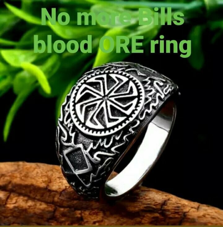 NO MORE BILLS THIS YEAR Charm BLOOD ORE RING  INCOME WIN LOTTERY CASH LOTTO