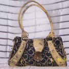 *GUESS* Gold Bling Studs Trim Hobo Handbag Purse.
