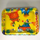 Vintage Circus Clown Tin TV Tray  17.5” x 12.5”