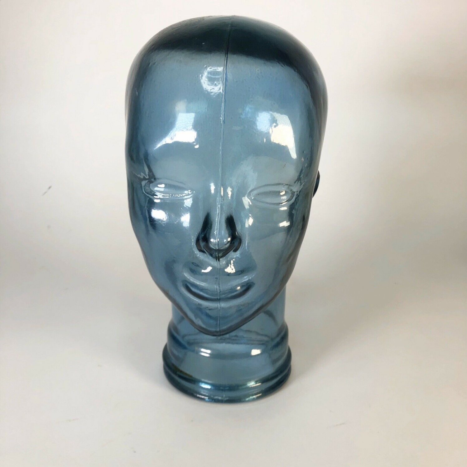Blue Glass Display Head 11.5&acirc;�� x 7&acirc;��