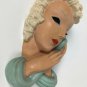 Art Deco Goldscheider Style Lady Bust Ceramic Wall Mask