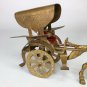 Vintage Original Brass Horse and Carriage Large