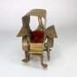 Vintage Original Brass Horse and Carriage Large