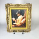 Vintage Ornate Framed "Young Girl Reading" by Jean-Honore Fragonard, Print, Art,