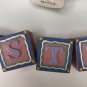 Happy easter wooden blocks and bunny  Bunny measures 3.5&acirc;�� x 3.5&acirc;��