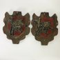 Mid-Century Spanish bronze bullfighters mounted on wooden plaques 13â x 10â