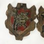 Mid-Century Spanish bronze bullfighters mounted on wooden plaques 13â x 10â
