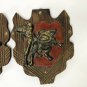 Mid-Century Spanish bronze bullfighters mounted on wooden plaques 13â x 10â