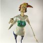 Folk Art Armature Sculpture 2' Tall | Unique Woman Papier-mâché Figure