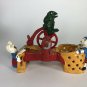 Vintage Cast Iron Professor Pug Frogs Great Bicycle Feat Mechanical Bank