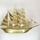 Large Vintage brass ship  20” x 15”