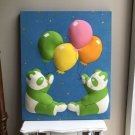 Vintage Panda and Balloons 3-D Wall Decor - 22" x 18" | Unique Nursery Room