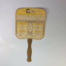 1960s Pittypat’s Porch Menu Fan 13.5” tall