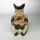 Antique Abraham Whippl Toby Pitcher  8” tall