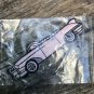Pink car appliqué 4â x 1.5â