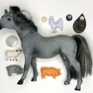 Vintage Farm Animal Toy Lot - 9 Pieces