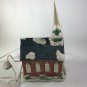1990 Light Up Ceramic Church with original box 11â x 7â