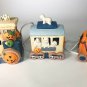 Vintage Halloween Train Ceramic Light-Up Decor