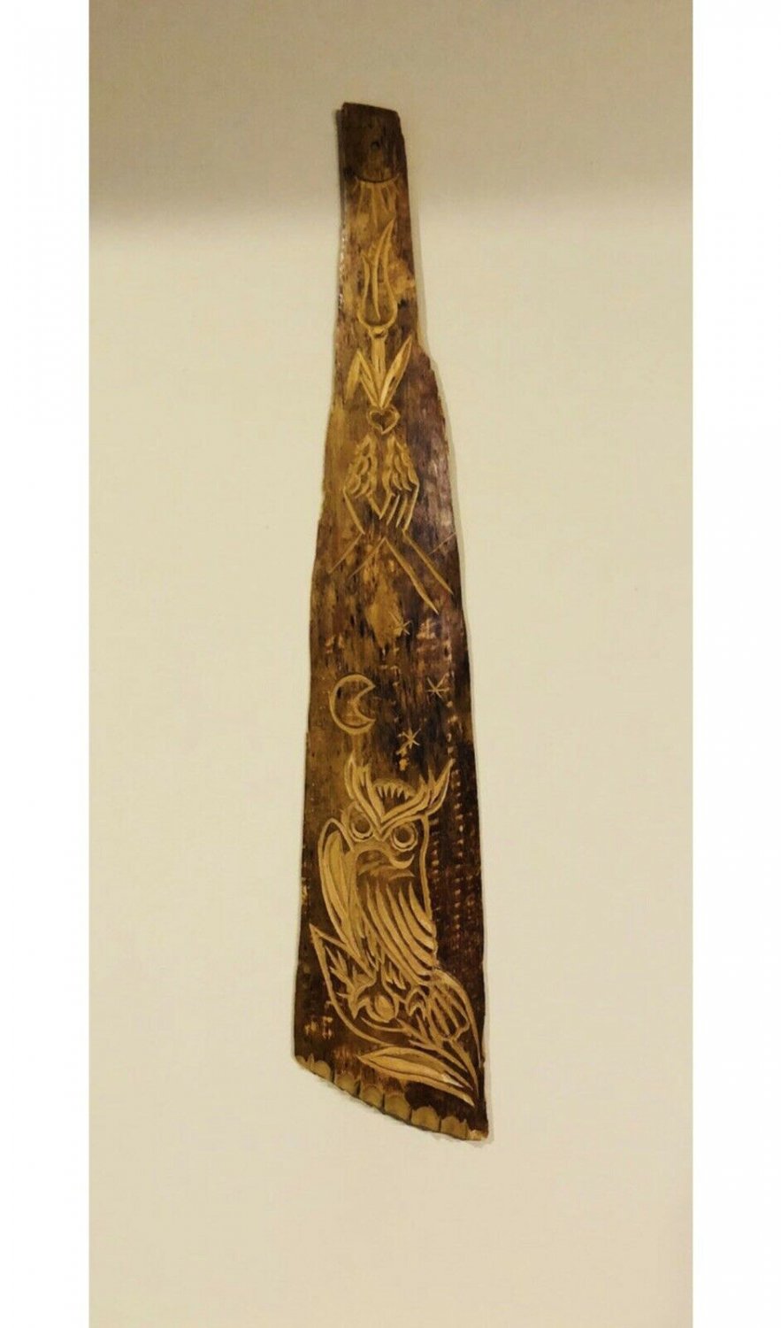 Vintage Romanian Folk Art Wood Carving 29" Long
