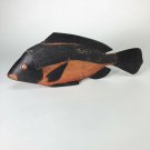 Handcrafted wooden and metal fish 14” x 6”  Made in Ghana