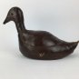Antique Leather Duck Decoy Sculpture Made in Spain