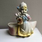 Vintage Stoneware Dutch Girl Planter