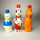 Vintage Disney Soaky Bottles - Goofy, Pluto, Donald Set Of 3